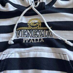 Star Venezia Hoodie Sweatshirt‎ Navy White Striped Unisex Toddler Size 3/4